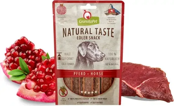 GranataPet Natural Taste Edler Snack Pferd 90 g (ló) 10 db Azonnali szállítás
