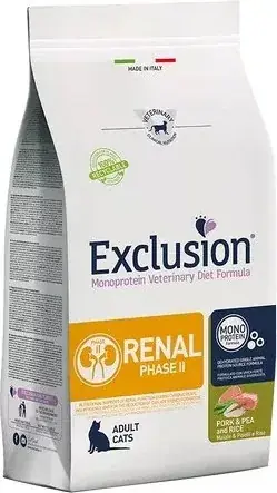 Exclusion Renal Phase2 Cat Pork & Pea& Rice macska gyógytáp 1,5 kg Akciós ár