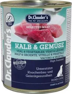 Dr.Clauder‘s Dog Selected Meat Borjús és zöldséges konzerv 800 g Kiárusítás