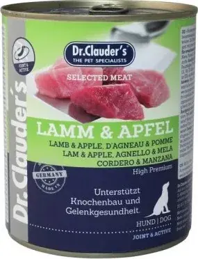 Dr.Clauder‘s Dog Selected Meat Bárányos és almás konzerv 800 g Korlátozott ajánlat