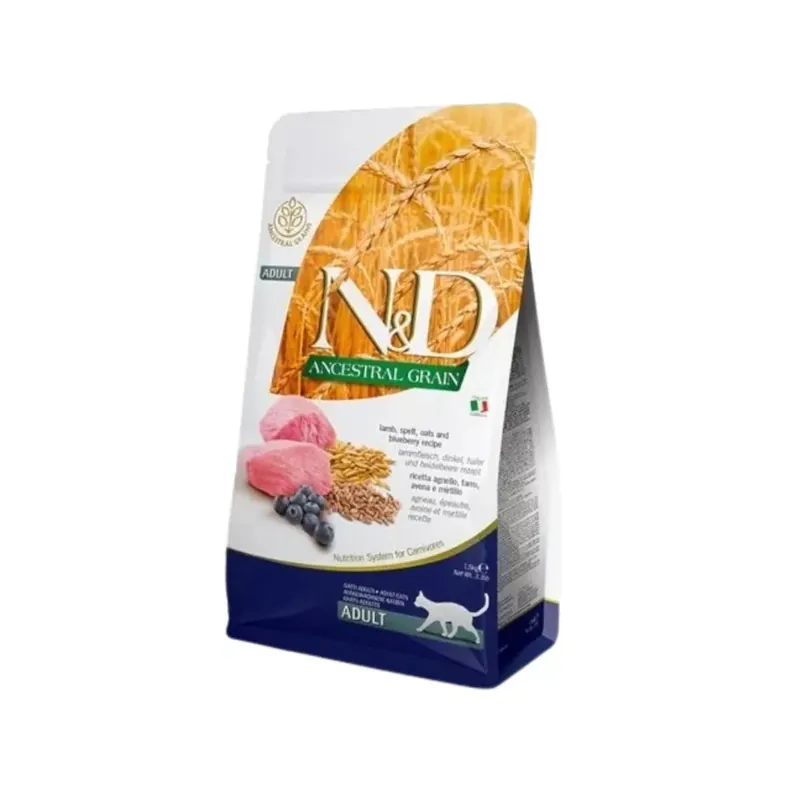 N&D Cat Ancestral Grain bárány, tönköly, zab & áfonya adult 1,5 kg Olcsó