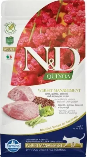 N&D Cat Quinoa Weight Management bárány 1,5 kg Vedd meg most