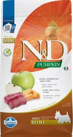 N&D Pumpkin Dog szarvas & sütőtök, alma adult mini 2 kg Rendeld meg most
