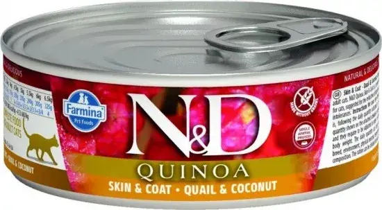Nézd meg most N&D Quinoa Cat konzerv fürj & kókusz 80 g