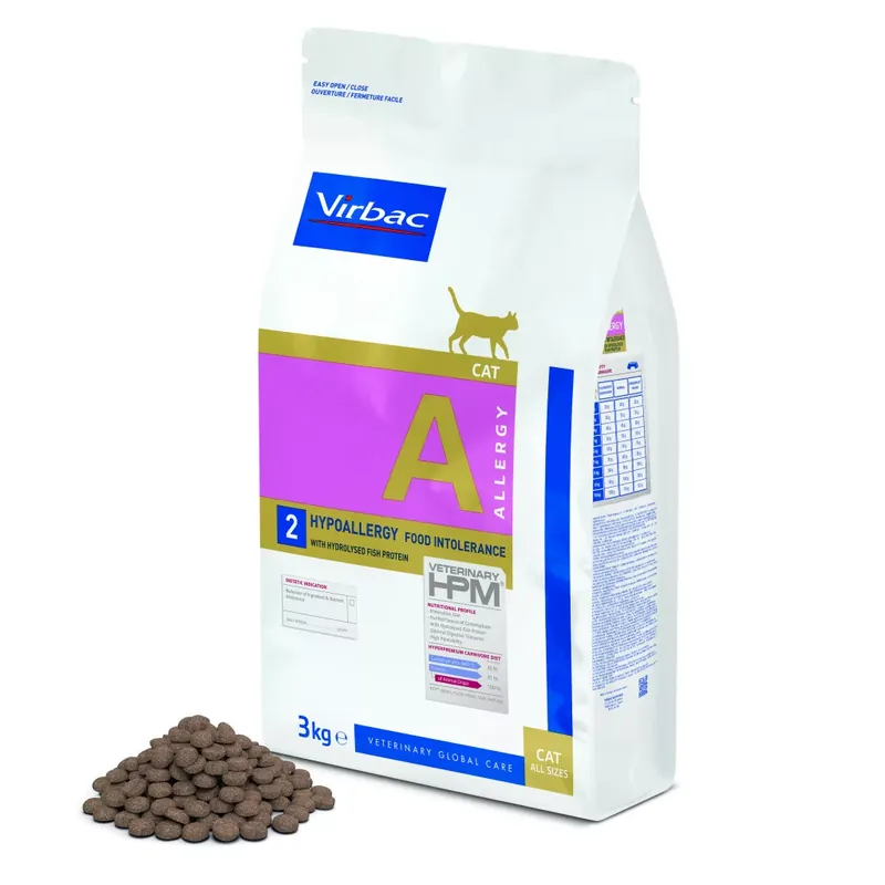 Alacsony ár Virbac HPM DIET CAT Hypoallergy A2 3 kg