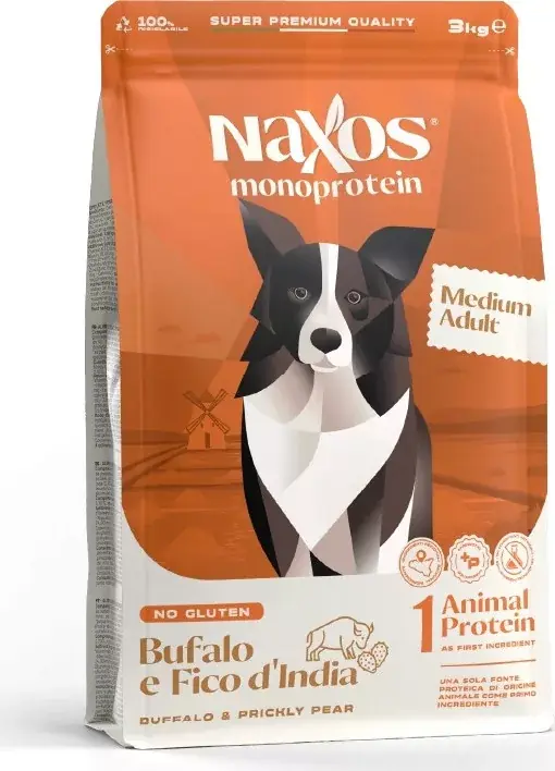 Szezonális akció Adragna Naxos Adult Medium Bivaly Monoprotein 3 kg