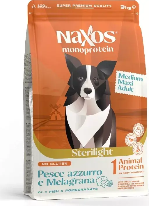 Akciós ár Adragna Naxos Sterilight Medium/Maxi Hal Monoprotein 12 kg