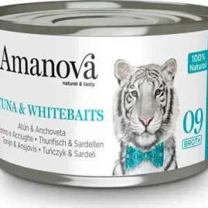 Ajánlat AmaNova Cat P09 Canned Tuna Whitebaits Broth 70 g