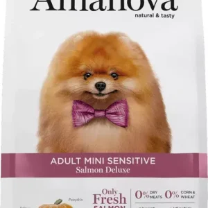 Biztonságos vásárlás AmaNova Dog Mini Adult Sensitive Salmon Deluxe 2 kg