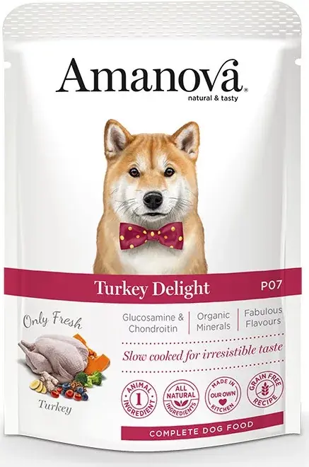 Expressz kézbesítés AmaNova Dog GF Pouch Adult Turkey Delight P07 300 g