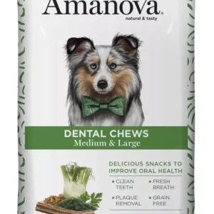 AmaNova Dog GF Snacks Dental Chews Medium/Large Vegan 180 g Biztonságos vásárlás