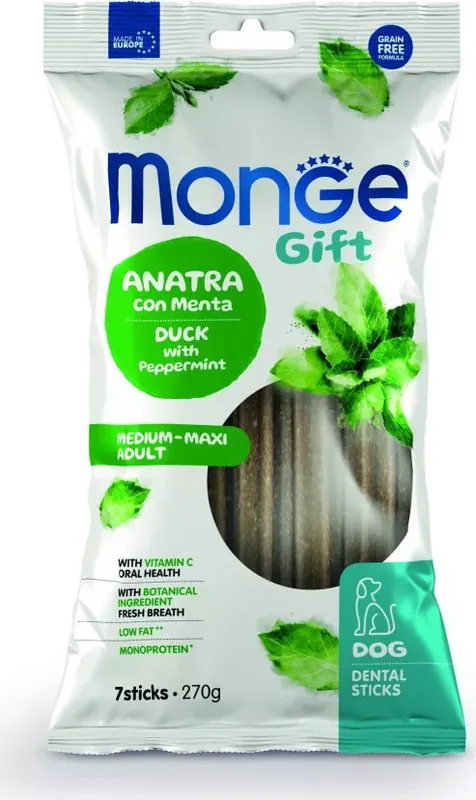 Monge GIFT Dog Medium-Maxi - Kacsa és borsmenta 270 g Végkiárusítás
