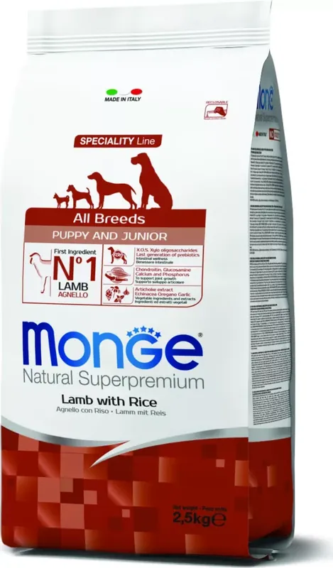 Kiárusítás Monge Dog Speciality Line All Breeds Bárány & rizs - Puppy 2,5 kg
