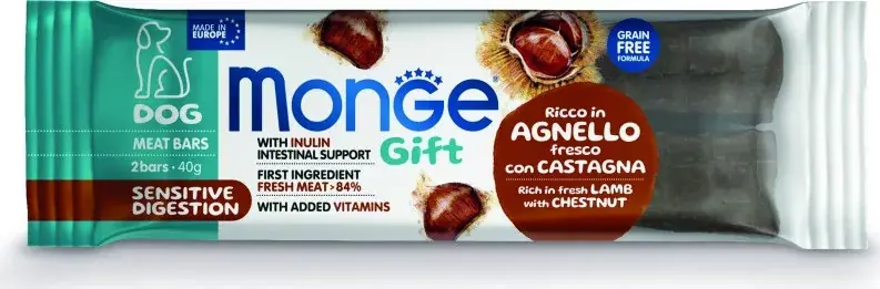 Újdonság Monge GIFT Dog Érzékeny emésztés - Bárány és gesztenye 40 g