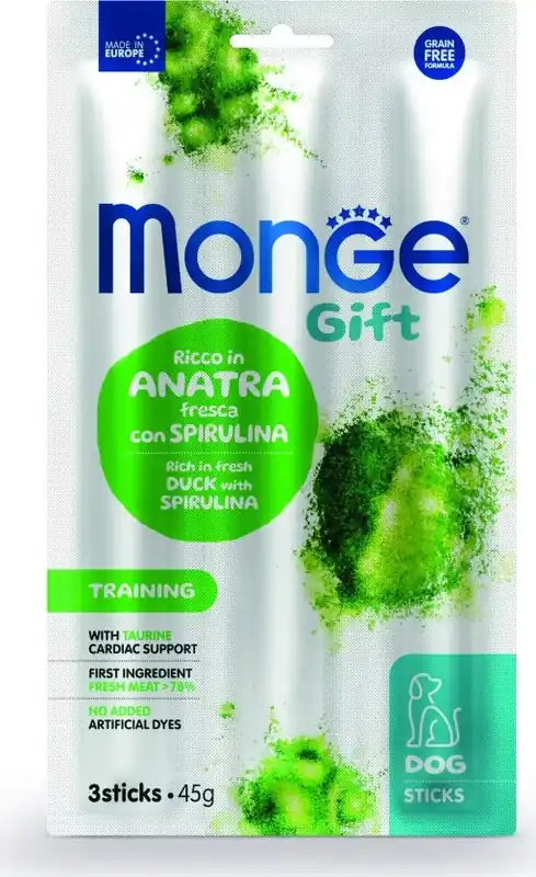 Monge GIFT Dog Training - Kacsa és spirulina 45 g Vedd meg online