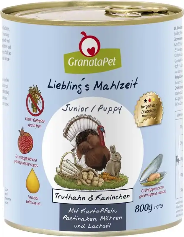 Expressz kézbesítés GranataPet Liebling‘s Mahlzeit Junior/Puppy konzerv 800 g
