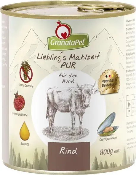 Korlátozott ajánlat GranataPet Liebling‘s Mahlzeit marha PUR konzerv 400 g