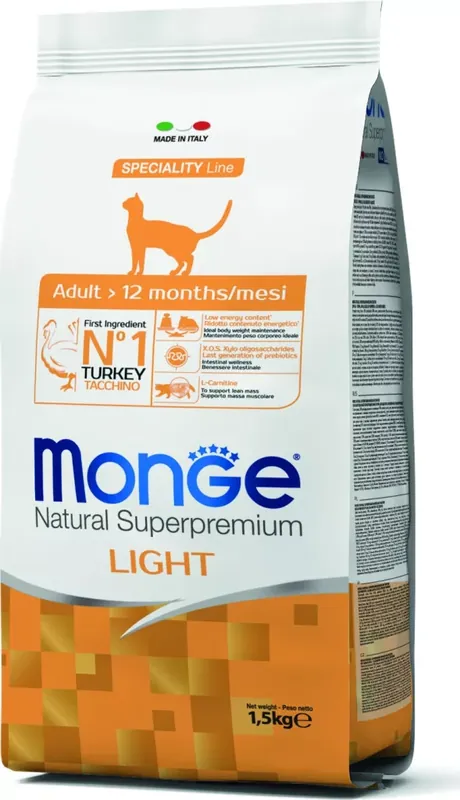 Monge Cat Speciality Line Light Turkey 1,5 kg Szezonális akció