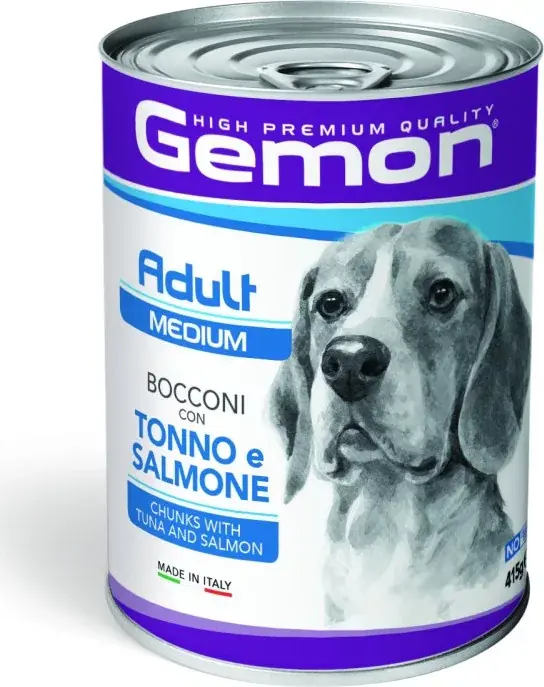 Olcsó Gemon Dog konzerv Adult Medium Tonhal & Lazac 415 g