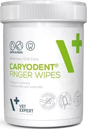 Különleges ajánlat VetExpert Caryodent Finger Wipes 50 db