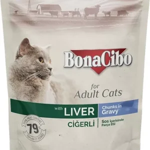 Ajánlat Bonacibo Pouch - Wet Adult Cat Food - Liver 12x85 g