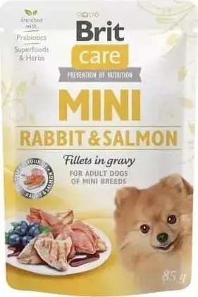 Brit Care Mini Rabbit&Salmon fillets in gravy 24x85 g Gyors kiszállítás