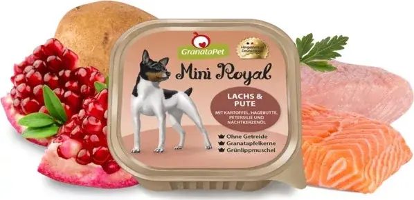 Gyors kiszállítás GranataPet Mini Royal Adult - Lazac & Pulyka 10x150 g