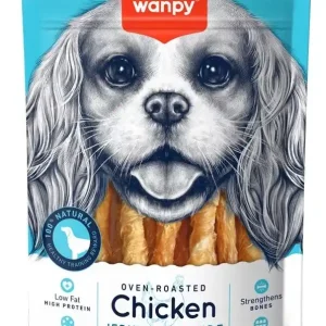 Biztonságos vásárlás Wanpy DOG Chicken Jerky & Rawhide Twists 100 g