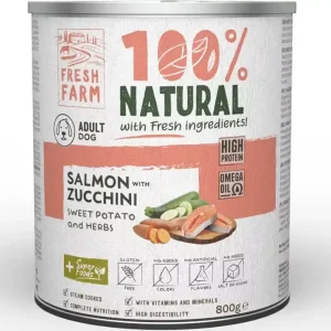 Árcsökkenés Fresh Farm Coarse pate with salmon, zucchini, sweet potatoe & herbs 800 g