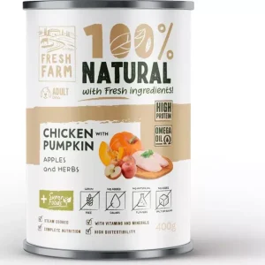 Fresh Farm Coarse pate with chicken, pumpkin, apples & herbs 800 g Utolsó esély