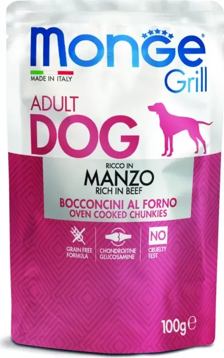 Gyors szállítás Monge Dog Grill marha 100 g
