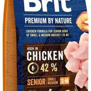 Vedd meg online Brit Premium by Nature Small/Medium Senior 3 kg