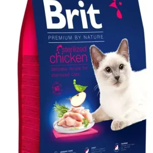 Biztonságos fizetés Brit Premium by Nature Cat. Sterilized Chicken 8 kg