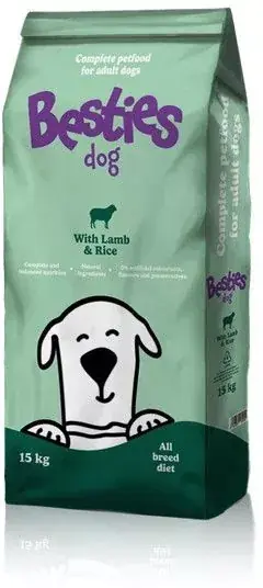 Olcsóbb Besties Dog bárány rizzsel száraz kutyatáp 15 kg