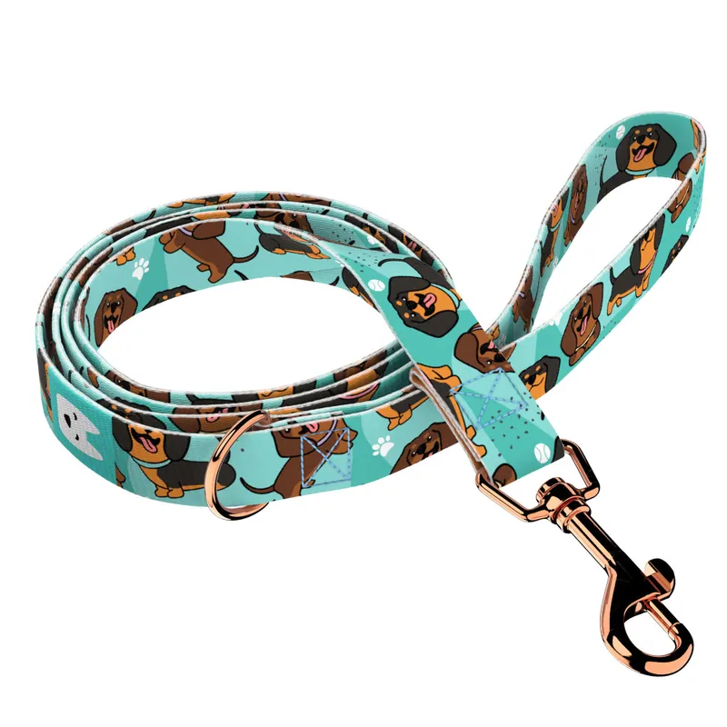 Végkiárusítás Tacskó, kék - Kutya Póráz - Dachshund, blue - april & june