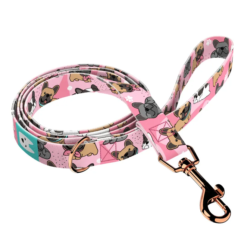 Ajánlat Francia Bulldog, rózsaszín - Kutya Póráz - French Bulldog, pink - april & june