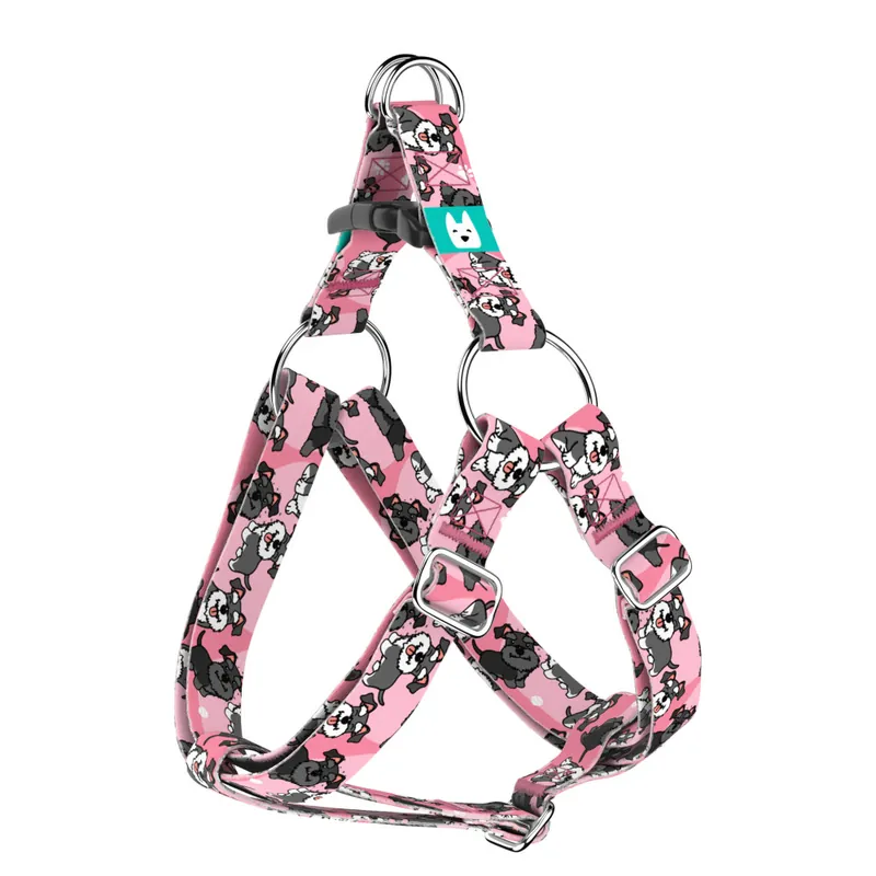 Schnauzer, rózsaszín - Belelépős Kutyahám - Schnauzer, pink - april & june Ajánlat