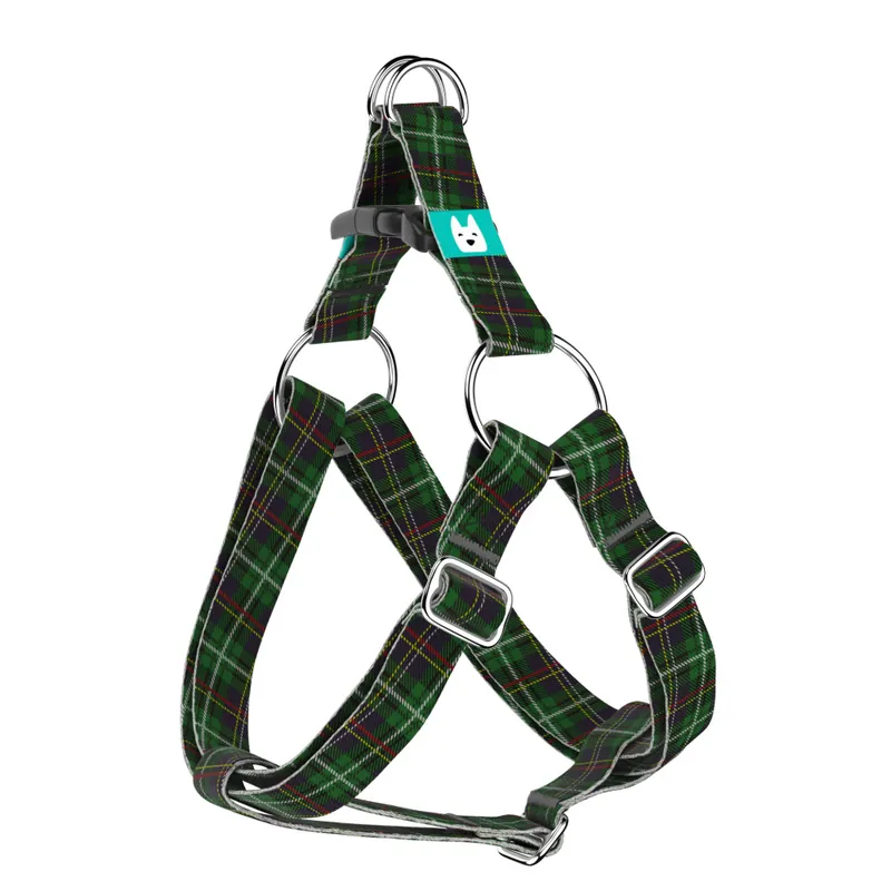 Klasszikus Zöld Kockás - Belelépős Kutyahám - Classic Christmas Tartan Green - april & june Biztonságos vásárlás