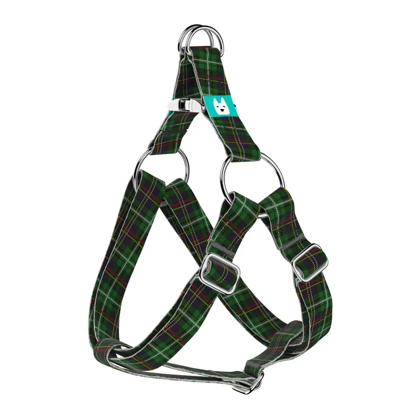Klasszikus Zöld Kockás - Belelépős Kutyahám - Classic Christmas Tartan Green - april & june Ne maradj le