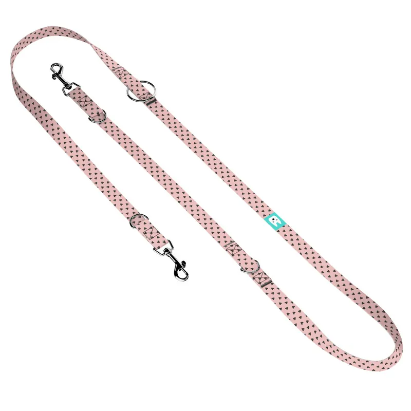 Szivecskés, rózsaszín - Tréning-és Oktatópóráz - Black Hearts on Pink - april & june Outlet