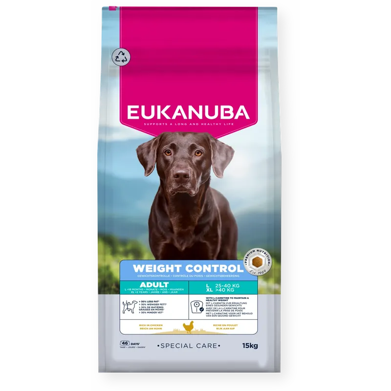 EUKANUBA Special Care Weight Control felnőtt, súlykontrollra szoruló nagy testű kutyáknak, 15 kg Alacsony ár