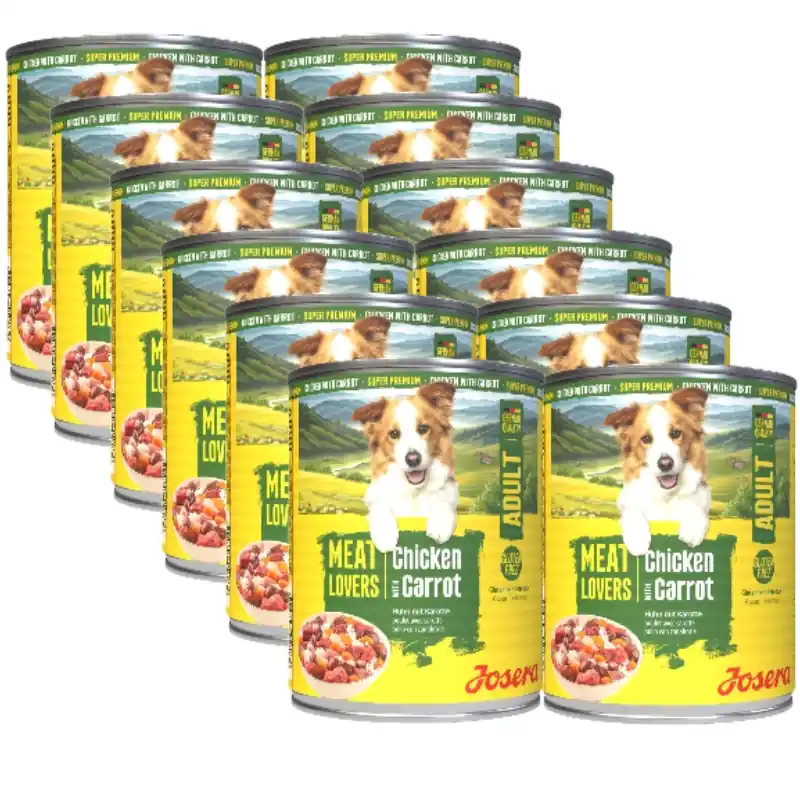 JOSERA Meatlovers Menu Csirke sárgarépával 12x800 g Olcsó