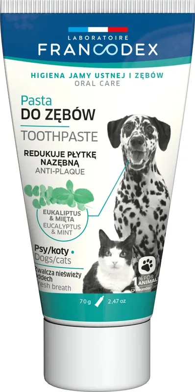 FRANCODEX PL Fogtisztító paszta kutyáknak és macskáknak 70 g Kedvezményes ár