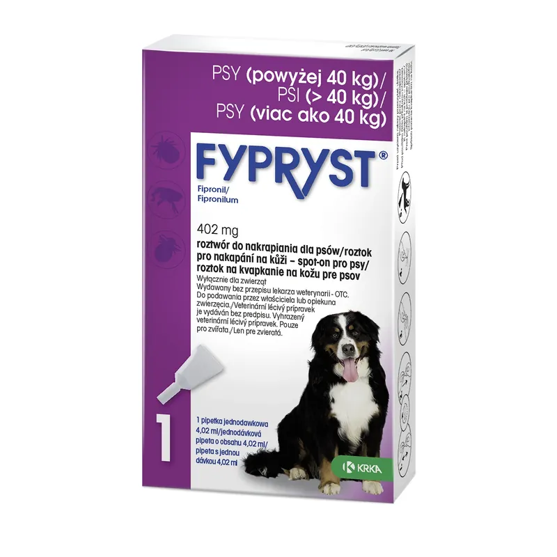 KRKA Fypryst Spot On 402 mg/4,02 ml kutyáknak (40–60 kg) 1 pipetta Ajánlat