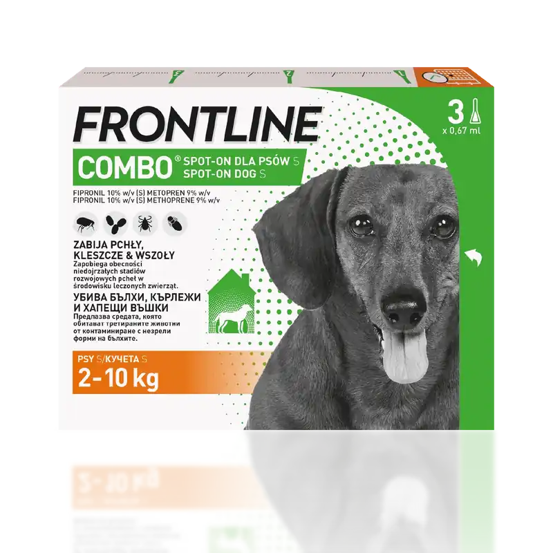 Alacsony ár FRONTLINE Combo Spot-On kutya S 2–10 kg (3 db 0,67 ml-es pipetta)