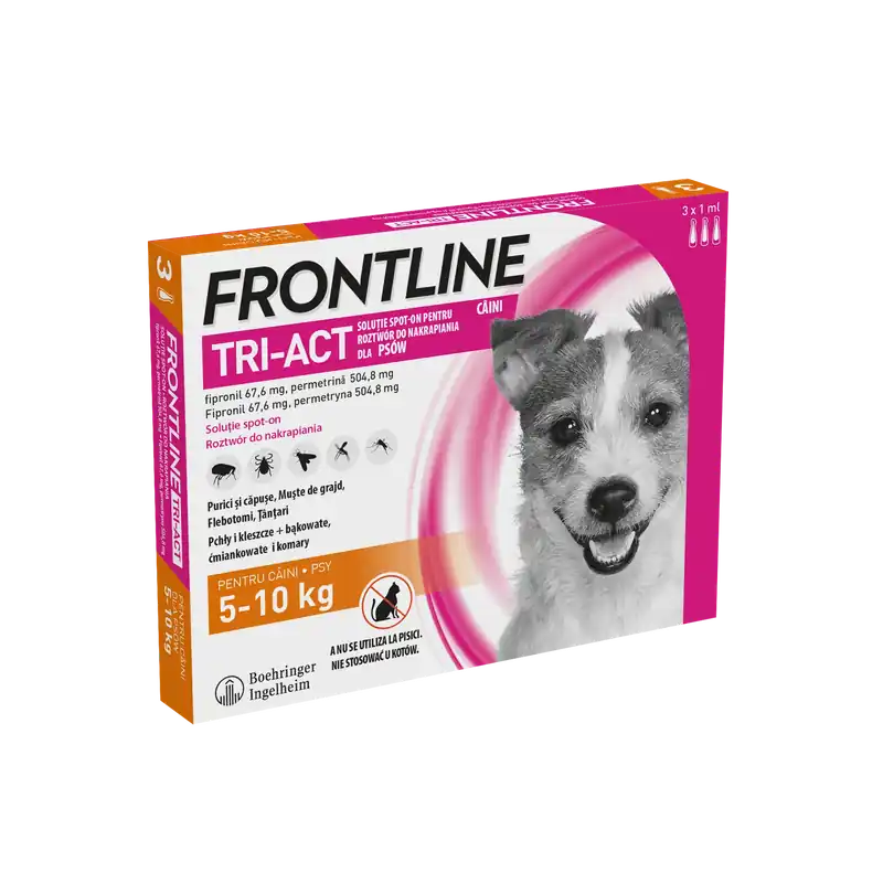 Olcsóbb FRONTLINE Tri-Act S 5–10 kg (3 db 1 ml-es pipetta)
