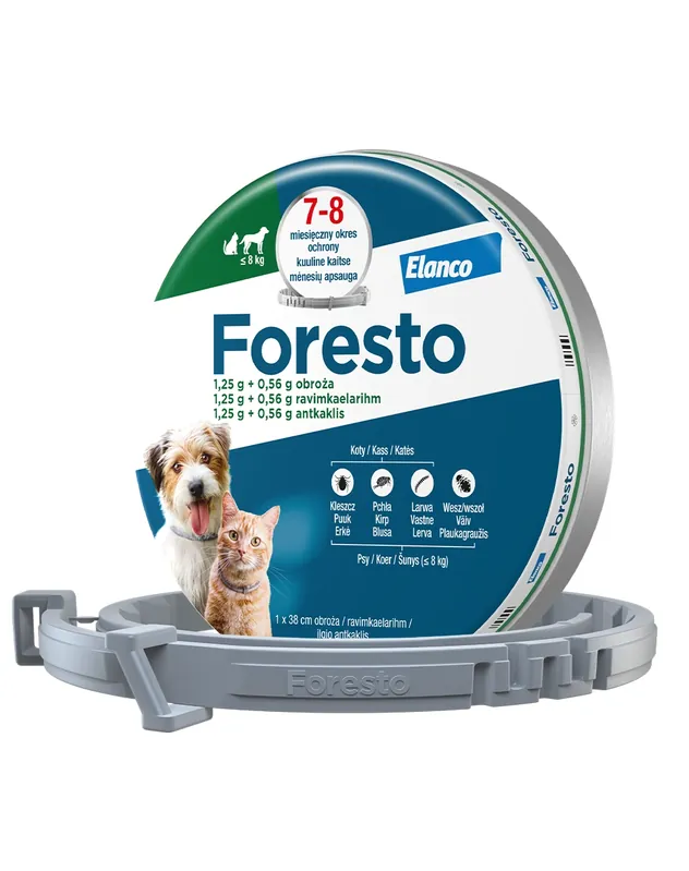 ELANCO Foresto nyakörv macskáknak és 8 kg alatti kutyáknak Legjobb ár
