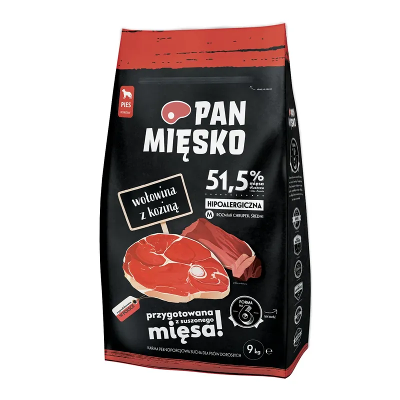 PAN MIĘSKO Marhahús kutyakajával, M, 9 kg Akciós ár