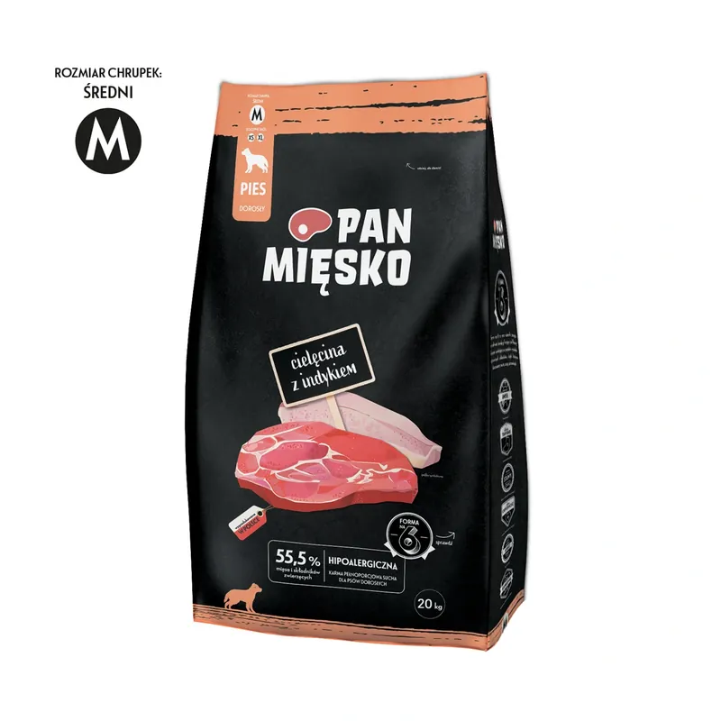 Kiárusítás PAN MIĘSKO Borjúhús pulykával M 20 kg