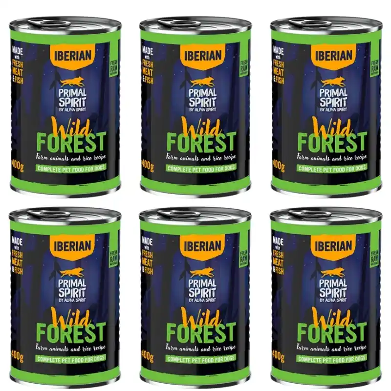 Biztonságos fizetés PRIMAL SPIRIT Iberian Wild Forest 6x400 g-os konzerv